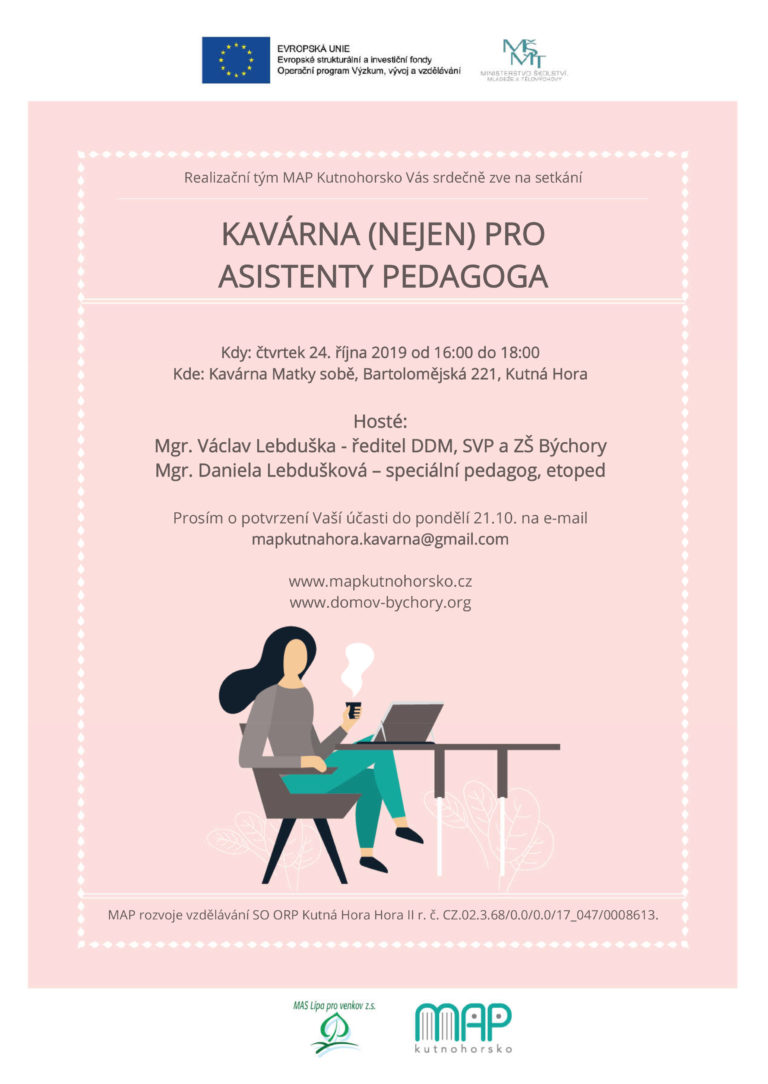 Read more about the article Pozvánka na Kavárnu (nejen) pro pedagogy a jejich asistenty